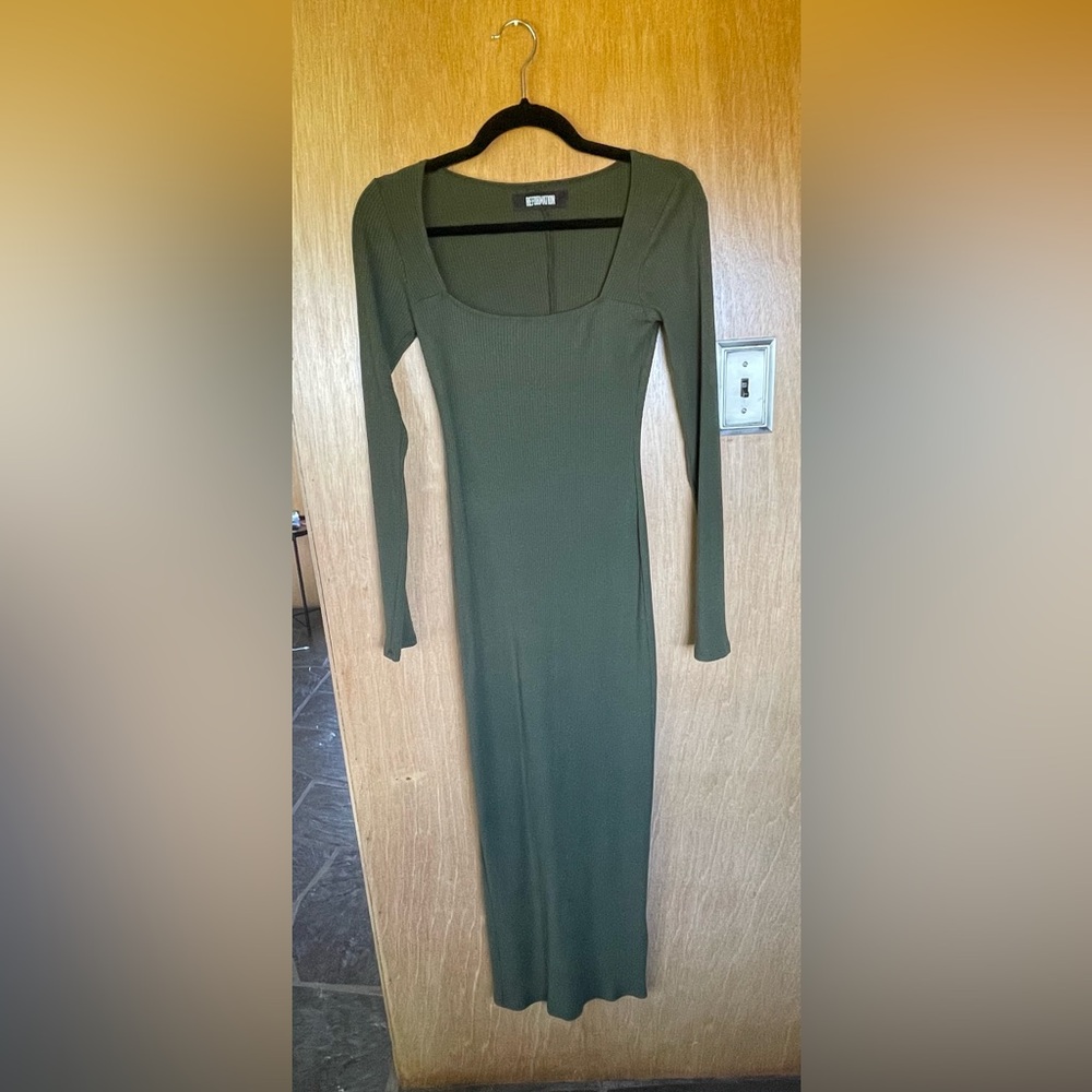 Reformation Olive Long Sleeve Dress